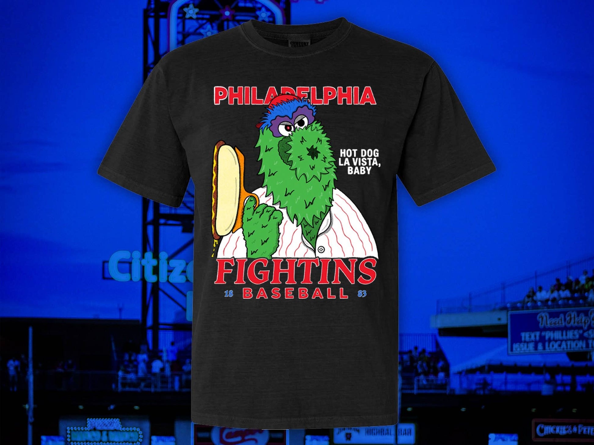 Hot Dog La Vista Baby Philly Phanatic T-Shirt - Mlb Unisex T-shirt, Sweatshirt, Hoodie, Long Sleeve Tee - T-Shirt, Sweatshirt, Hoodie