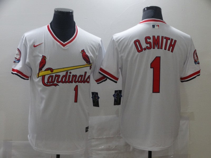 Men's St. Louis Cardinals Ozzie Smith White Authentic Game Jersey baseball jersey product view 1