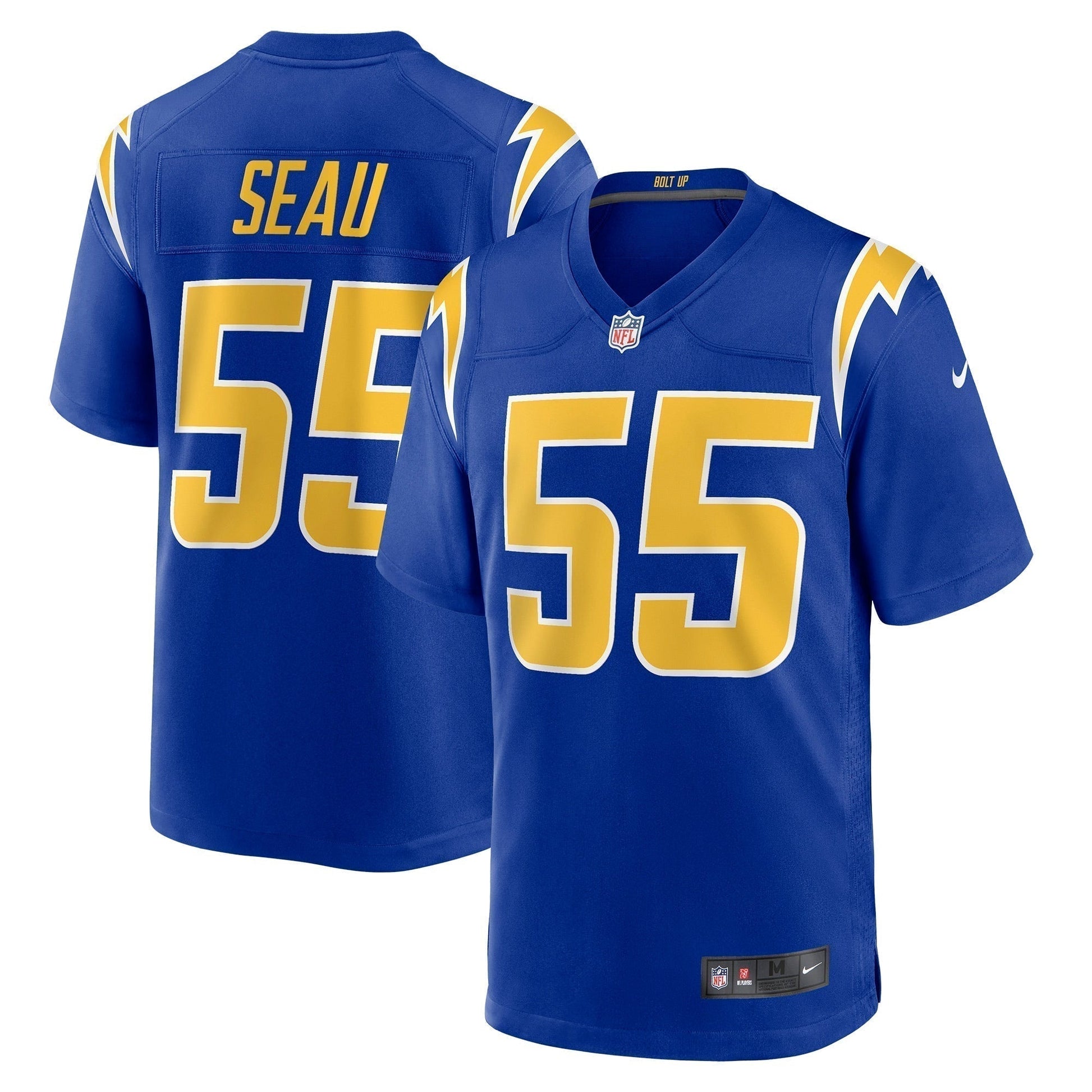 Junior Seau Los Angeles Chargers Retired Alternate Game Jersey - Royal football jersey product view 1