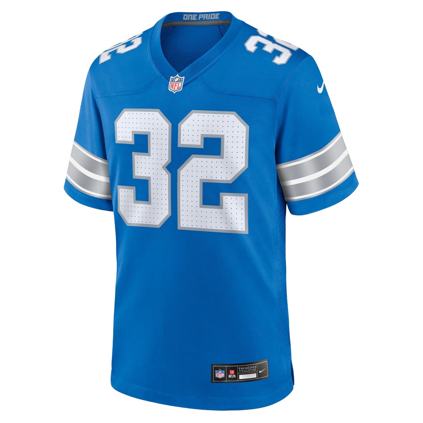 Detroit Lions Brian Branch Blue Game Jersey football jersey product view 1