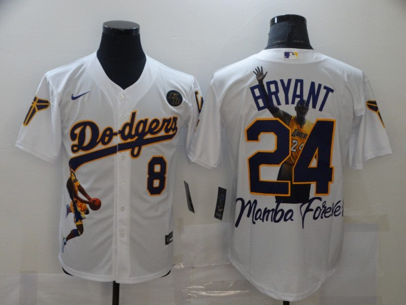 Men's Los Angeles Dodgers Kris Bryant -24 White Replica Game Jersey basketball jersey product view 1