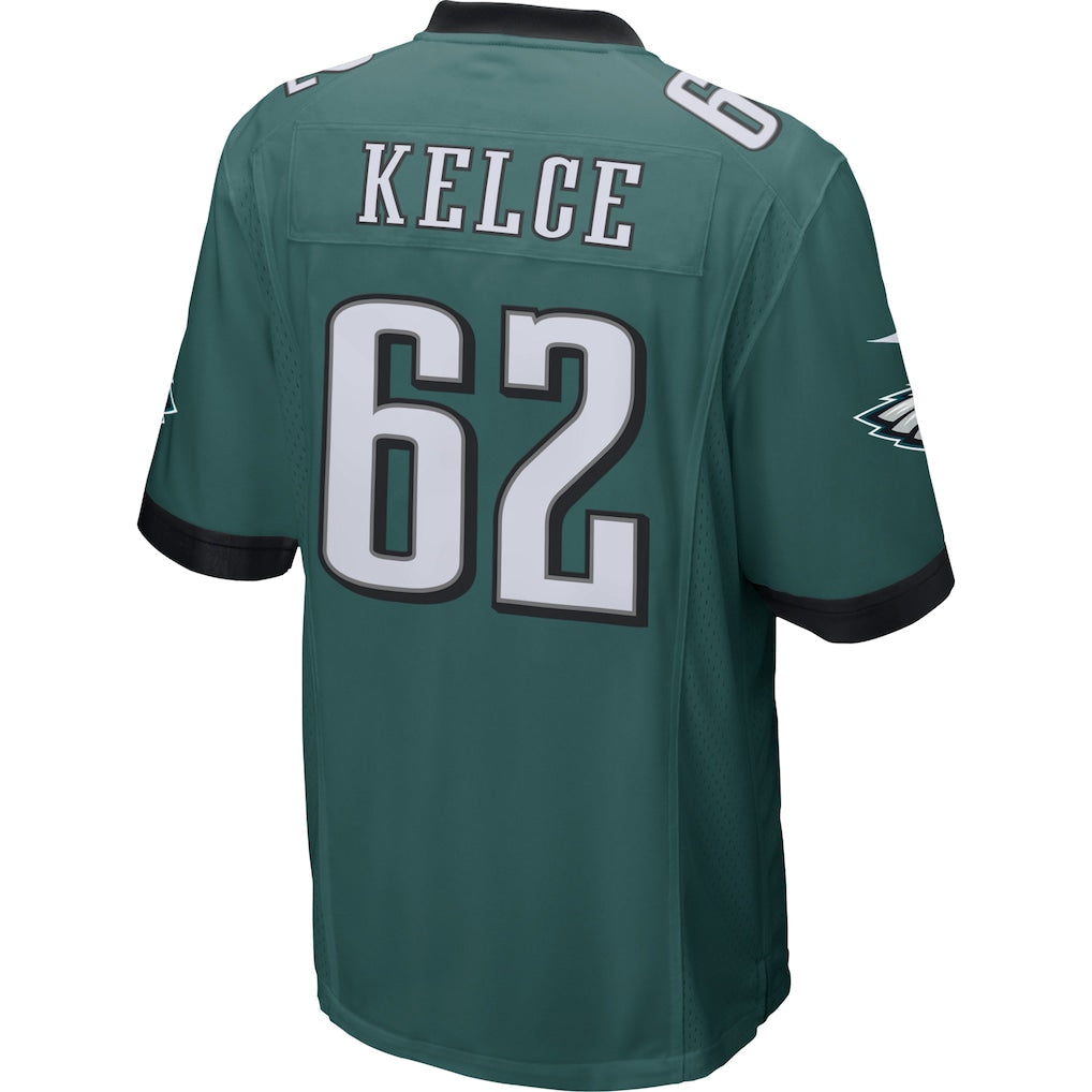 P.Eagles #62 Jason Kelce Midnight Green Game Jersey football jersey product view 1
