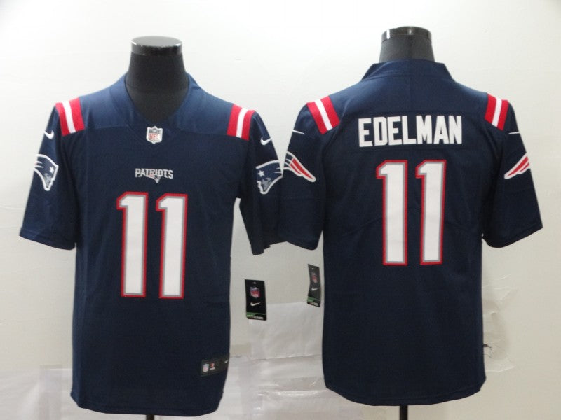 Men's New England Patriots Julian Edelman Navy Game Jersey football jersey product view 1