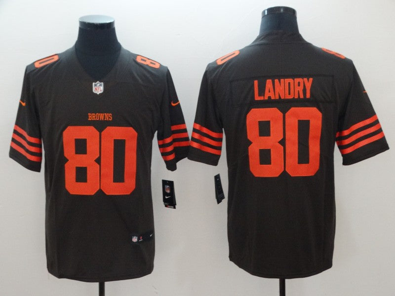 Men's Cleveland Browns Jarvis Landry Brown Player Game Jersey football jersey product view 1