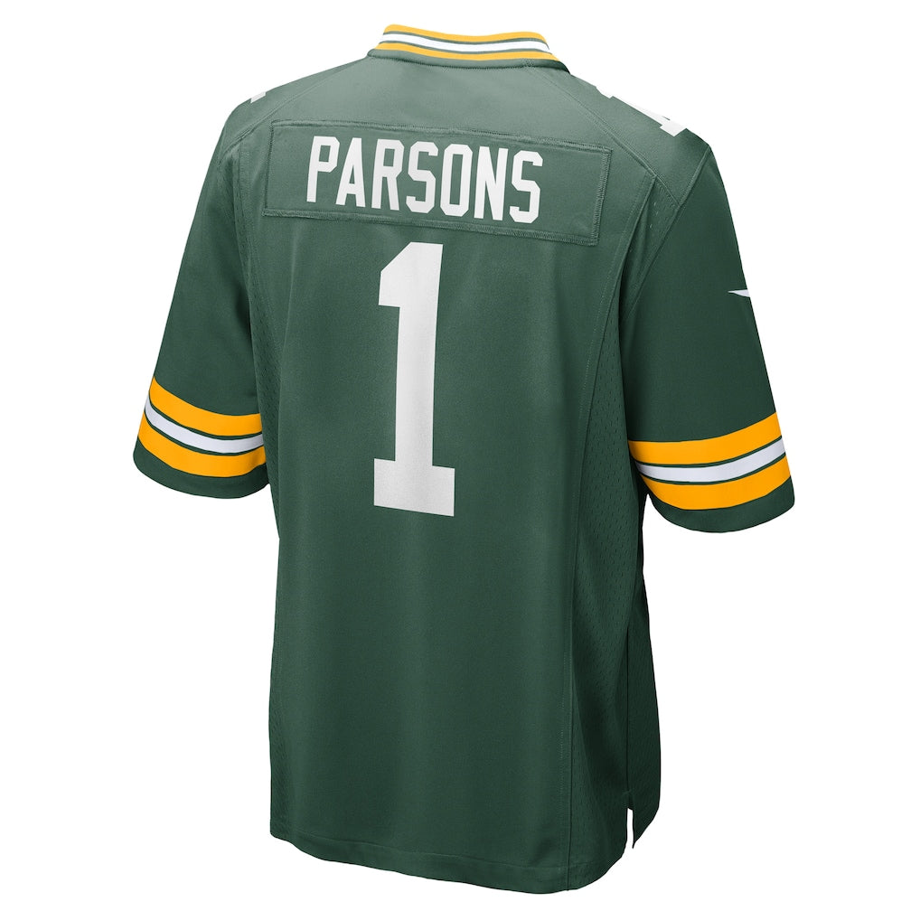 GB. Packers #1 Micah Parsons Green Player Game Jersey football jersey product view 1