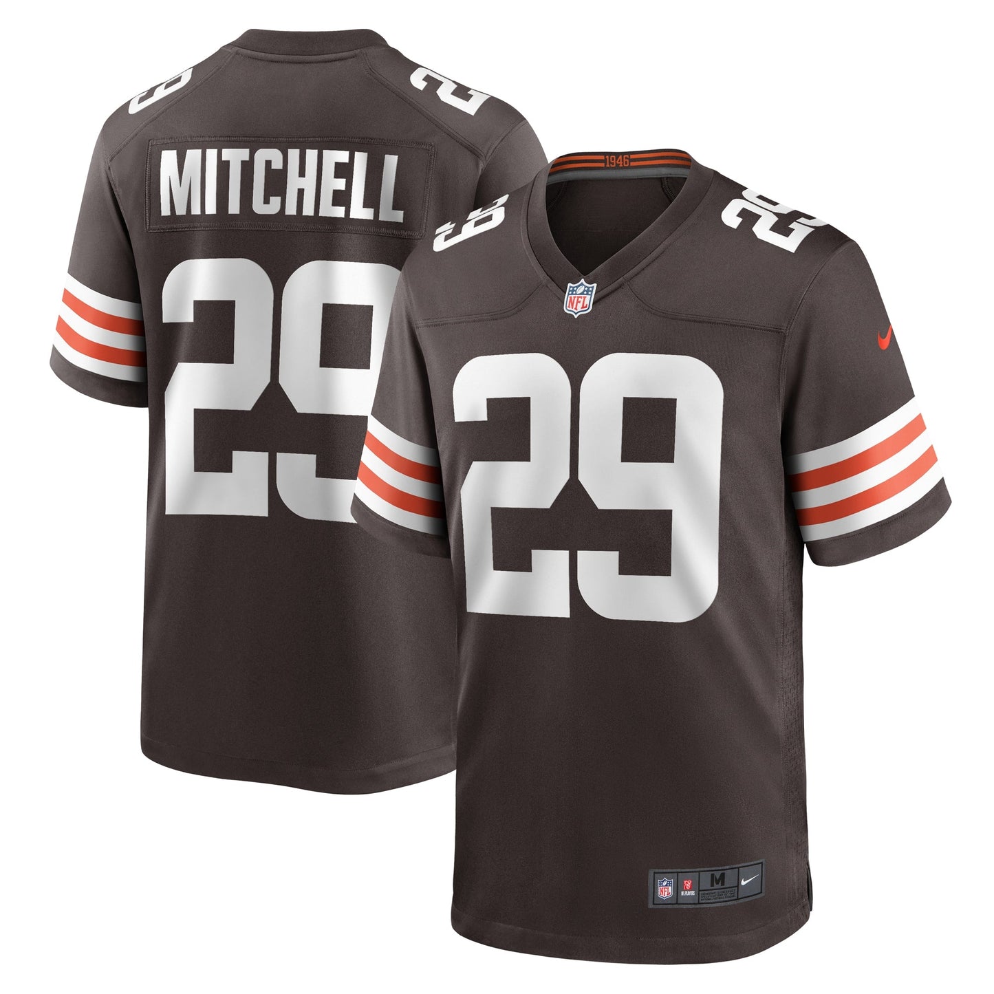 Cameron Mitchell Cleveland Browns Team Game Jersey - Brown football jersey product view 1