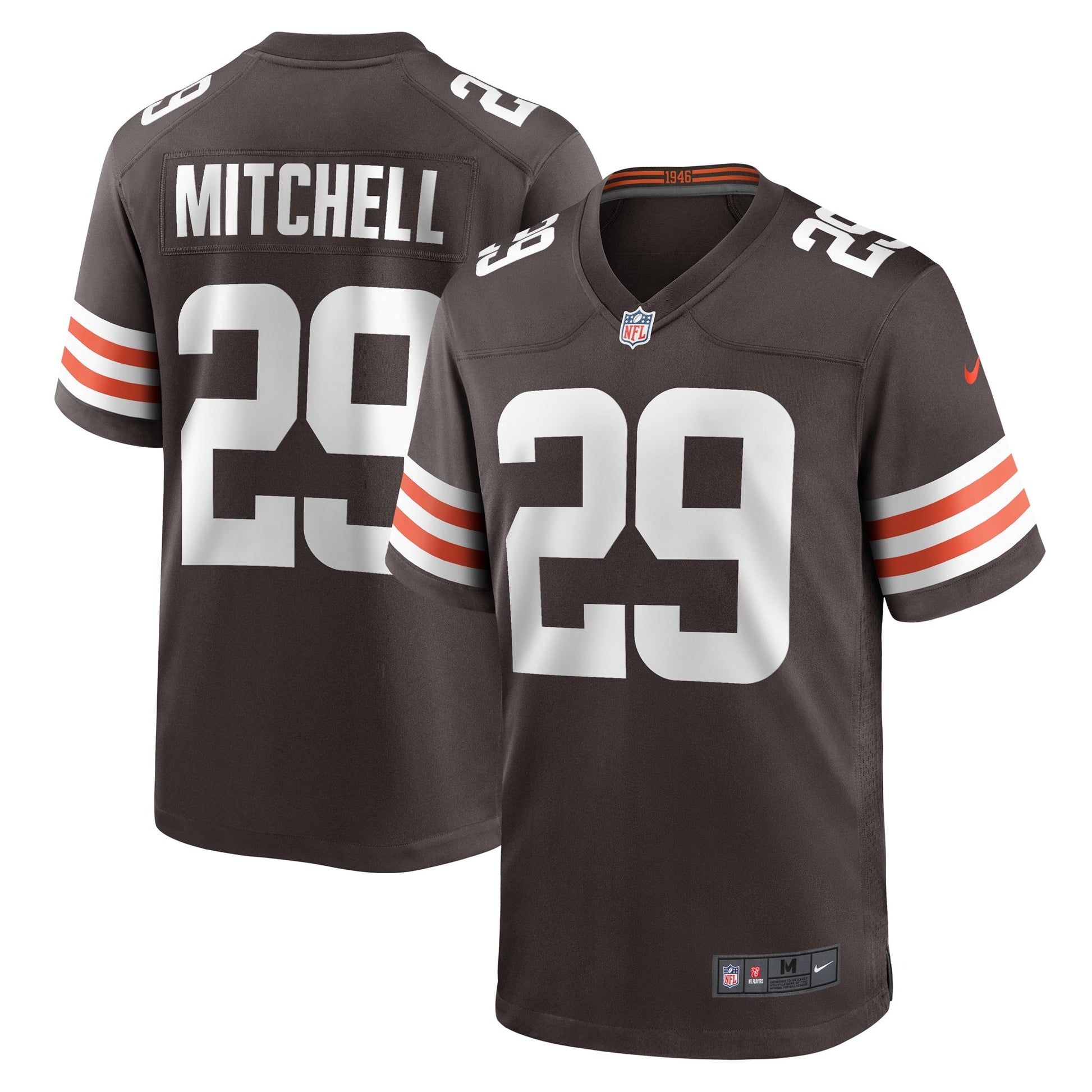 Cameron Mitchell Cleveland Browns Team Game Jersey - Brown football jersey product view 1