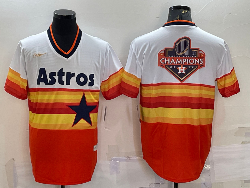 Men's Houston Astros White Home Cooperstown Collection Team Jersey1 baseball jersey product view 1