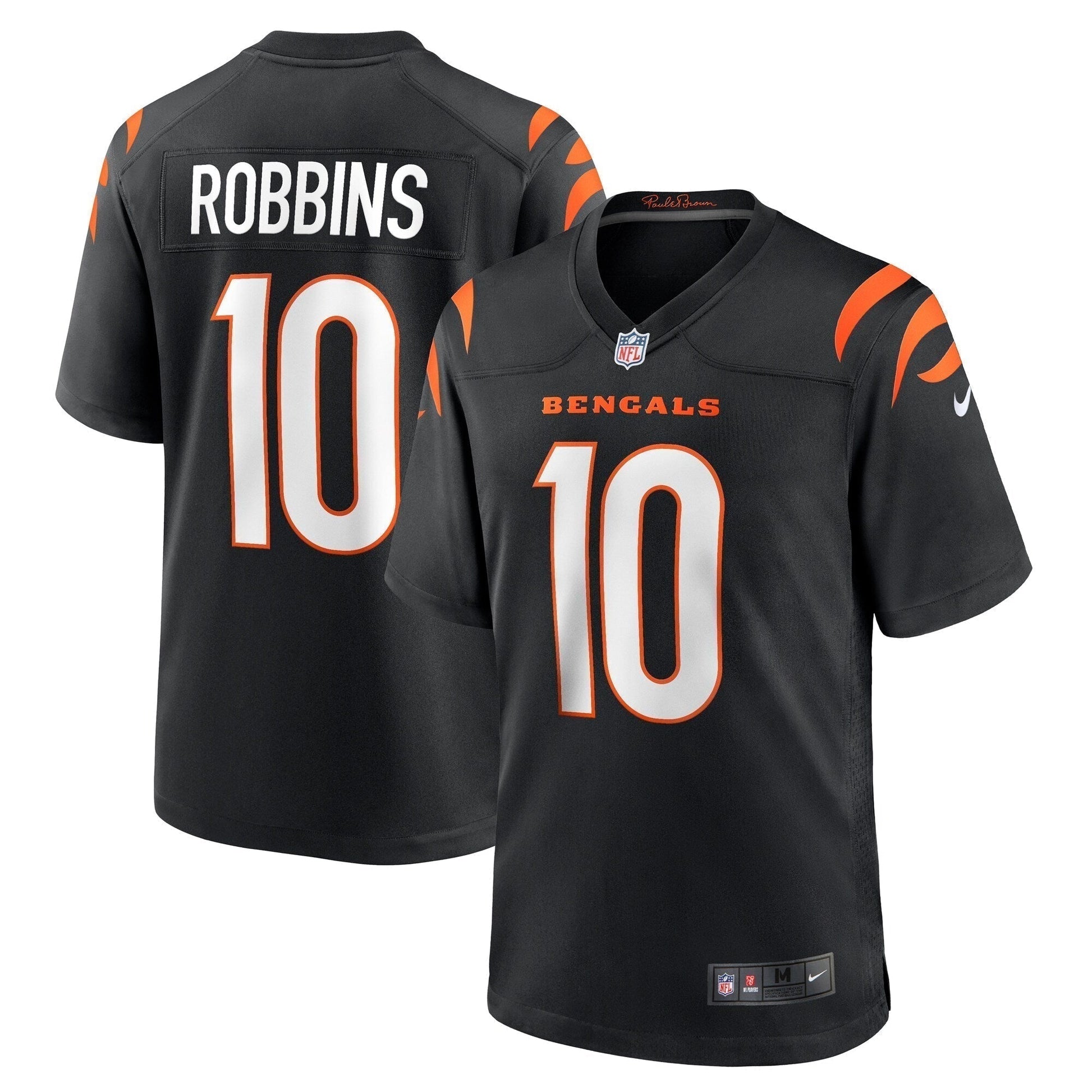 Brad Robbins Cincinnati Bengals Team Game Jersey - Black football jersey product view 1