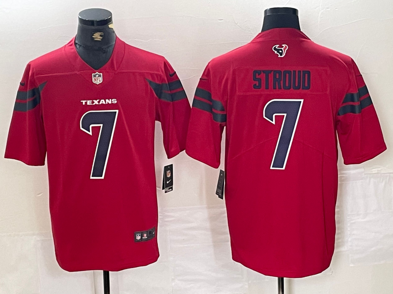 Men's Houston Texans C.J. Stroud #7 Red Alternate Game Jersey football jersey product view 1