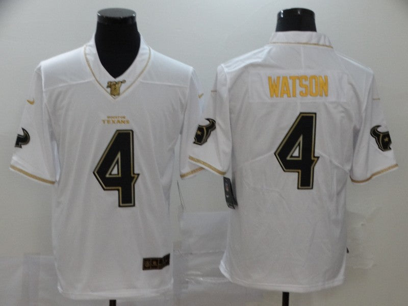 Men's Houston Texans Deshaun Watson #4 White Game Player Jersey1 football jersey product view 1