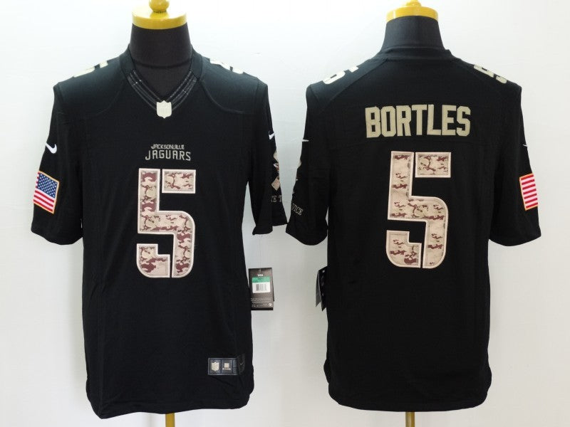 Men's Jacksonville Jaguars Blake Bortles #5 Black Game Player Jersey1 football jersey product view 1