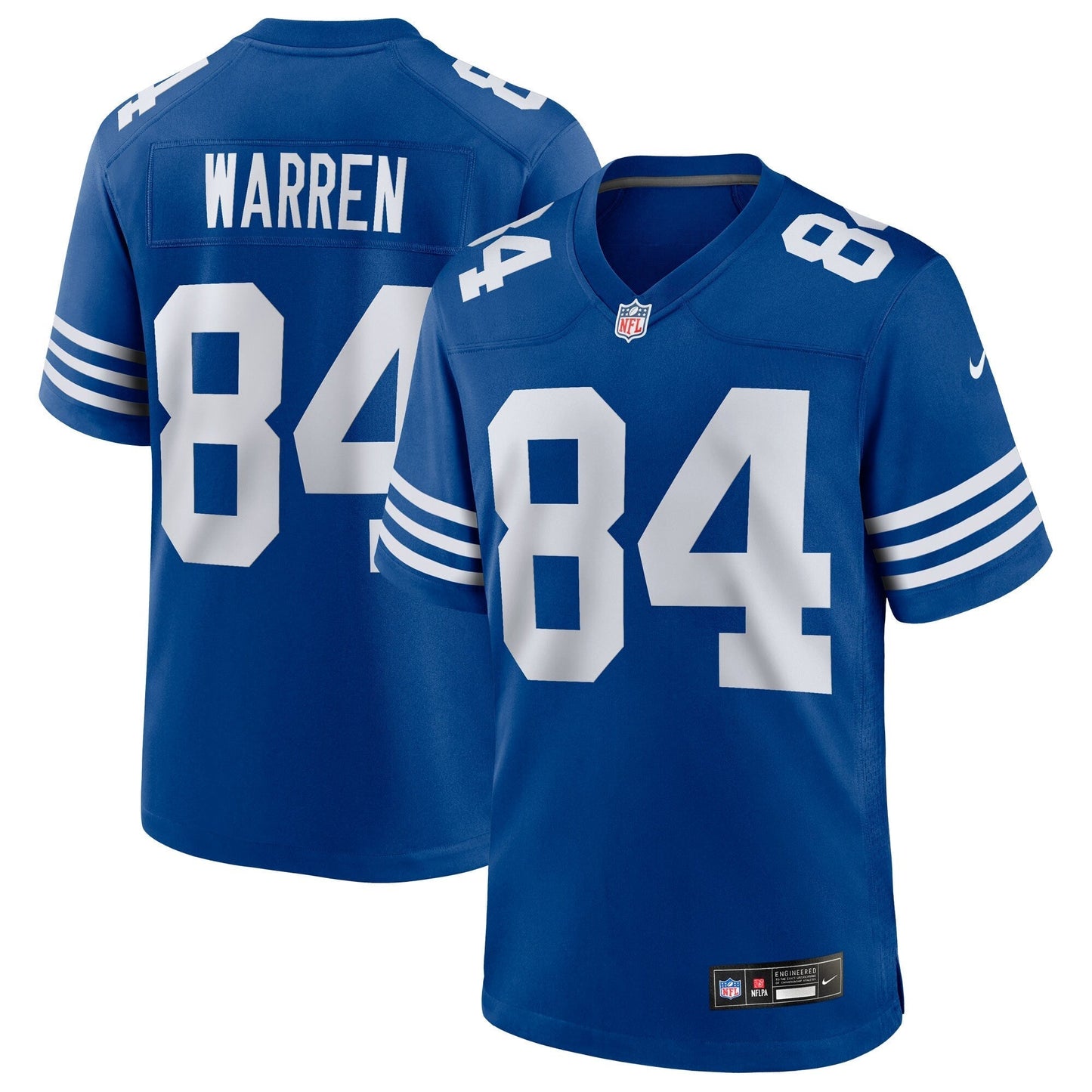 Indianapolis Colts Tyler Warren Royal Alternate Game Jersey football jersey product view 1