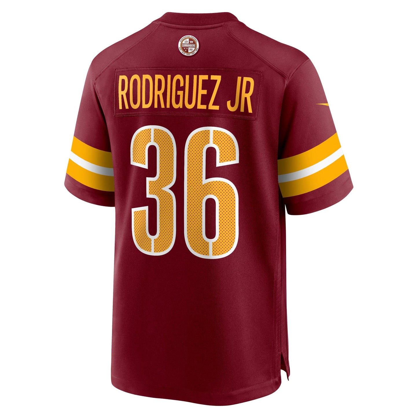 Washington Commanders Chris Rodriguez Jr. Burgundy Team Game Jersey football jersey product view 1