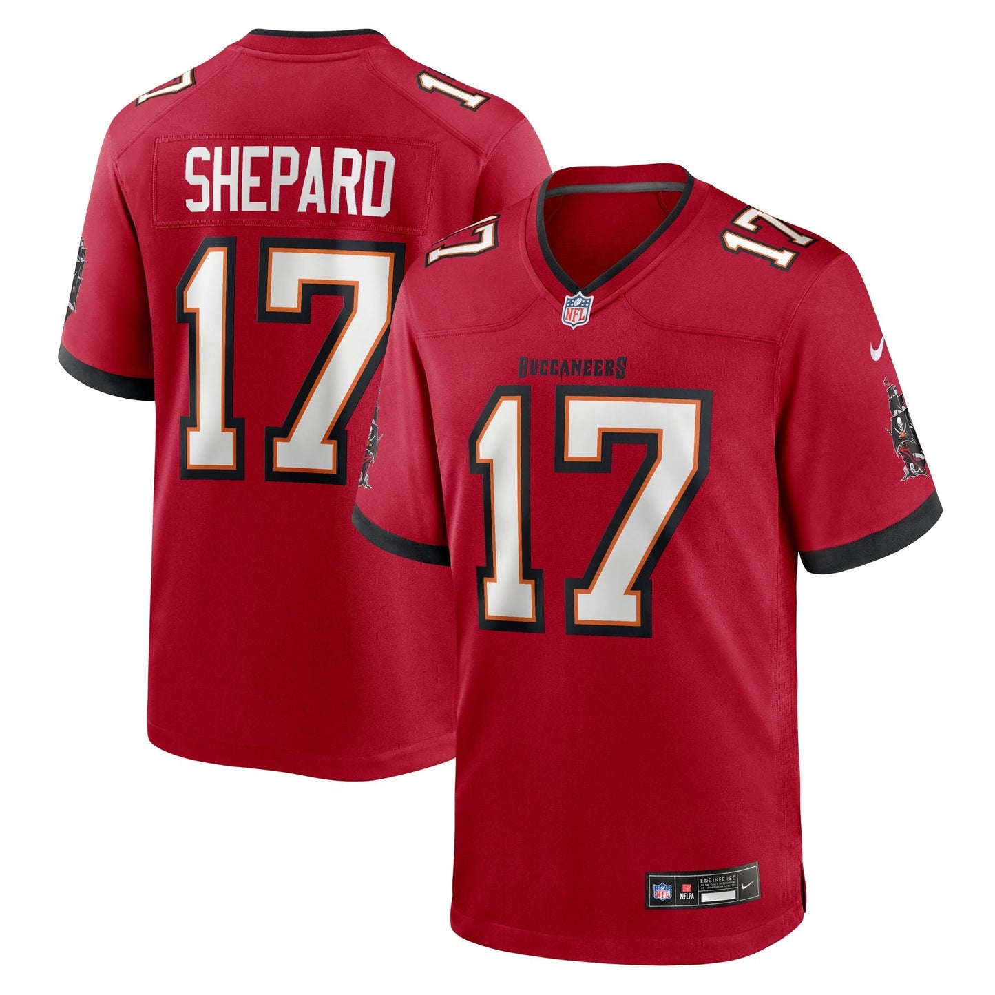 Tampa Bay Buccaneers Sterling Shepard Red Team Game Jersey football jersey product view 1