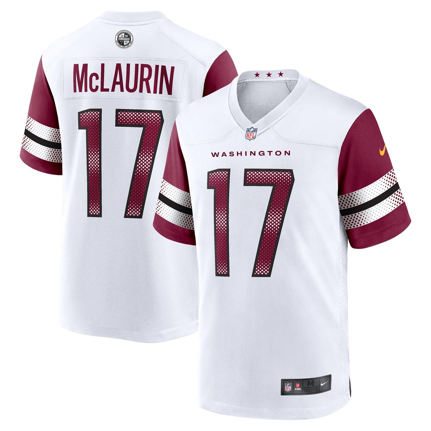 Washington Commanders Terry McLaurin White Game Jersey football jersey product view 1
