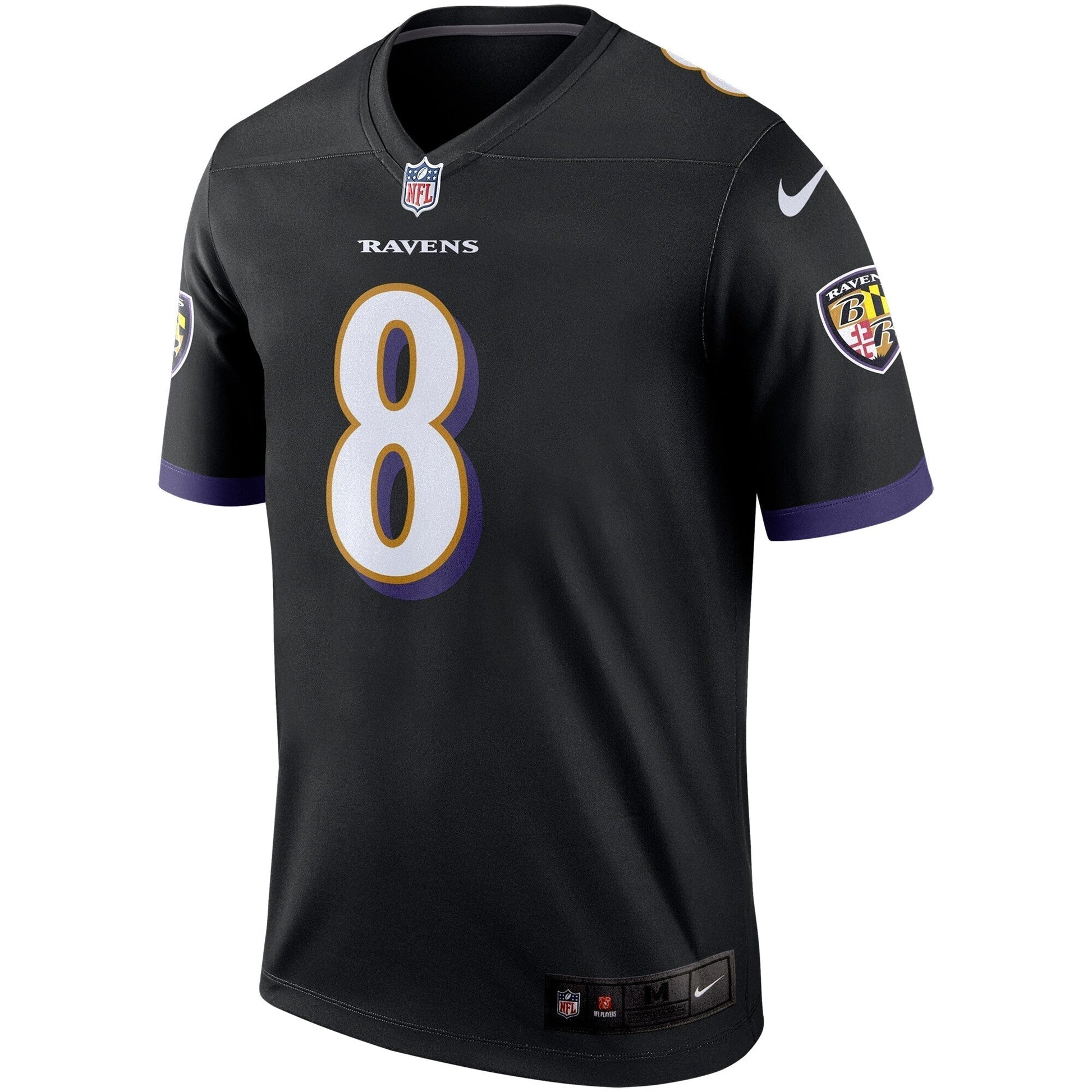 Baltimore Ravens Lamar Jackson Black Legend Player Performance Top football jersey product view 2
