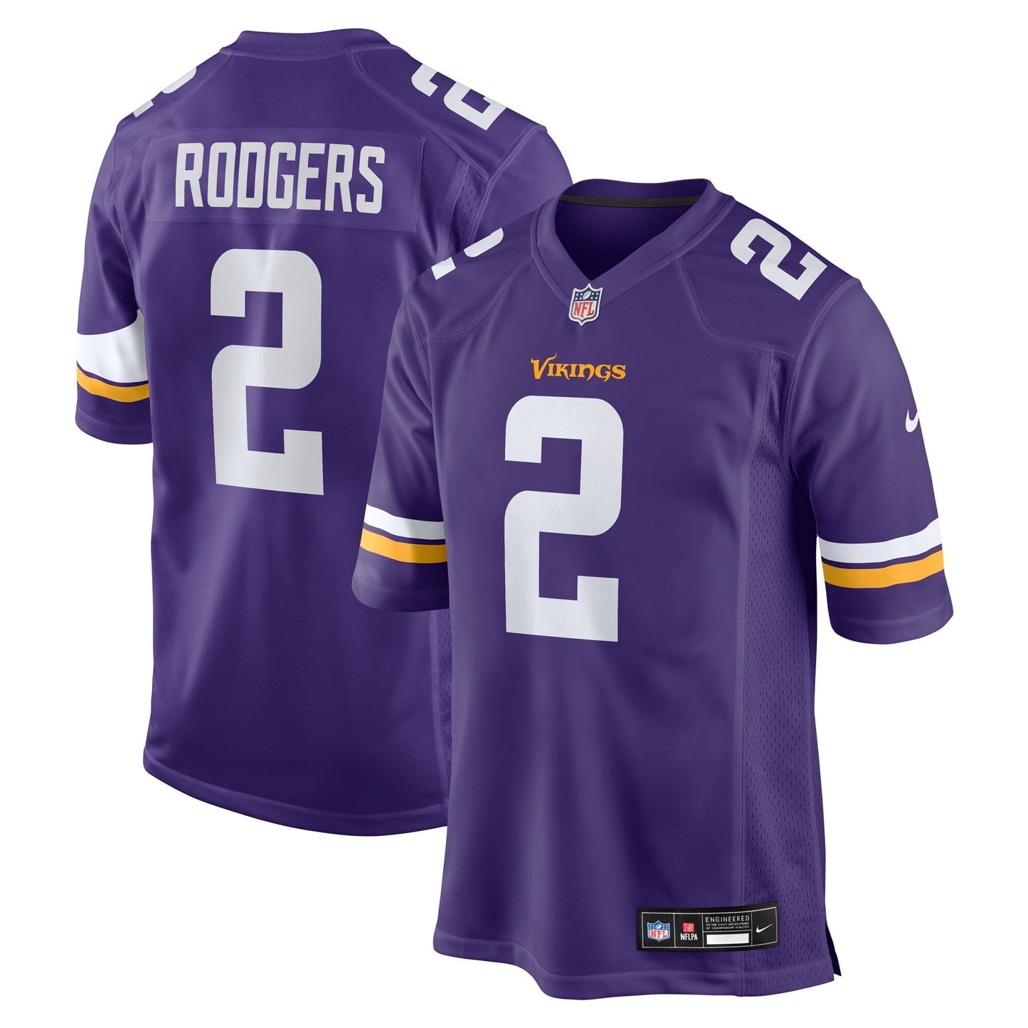 Minnesota Vikings Isaiah Rodgers Purple Team Game Jersey football jersey product view 1