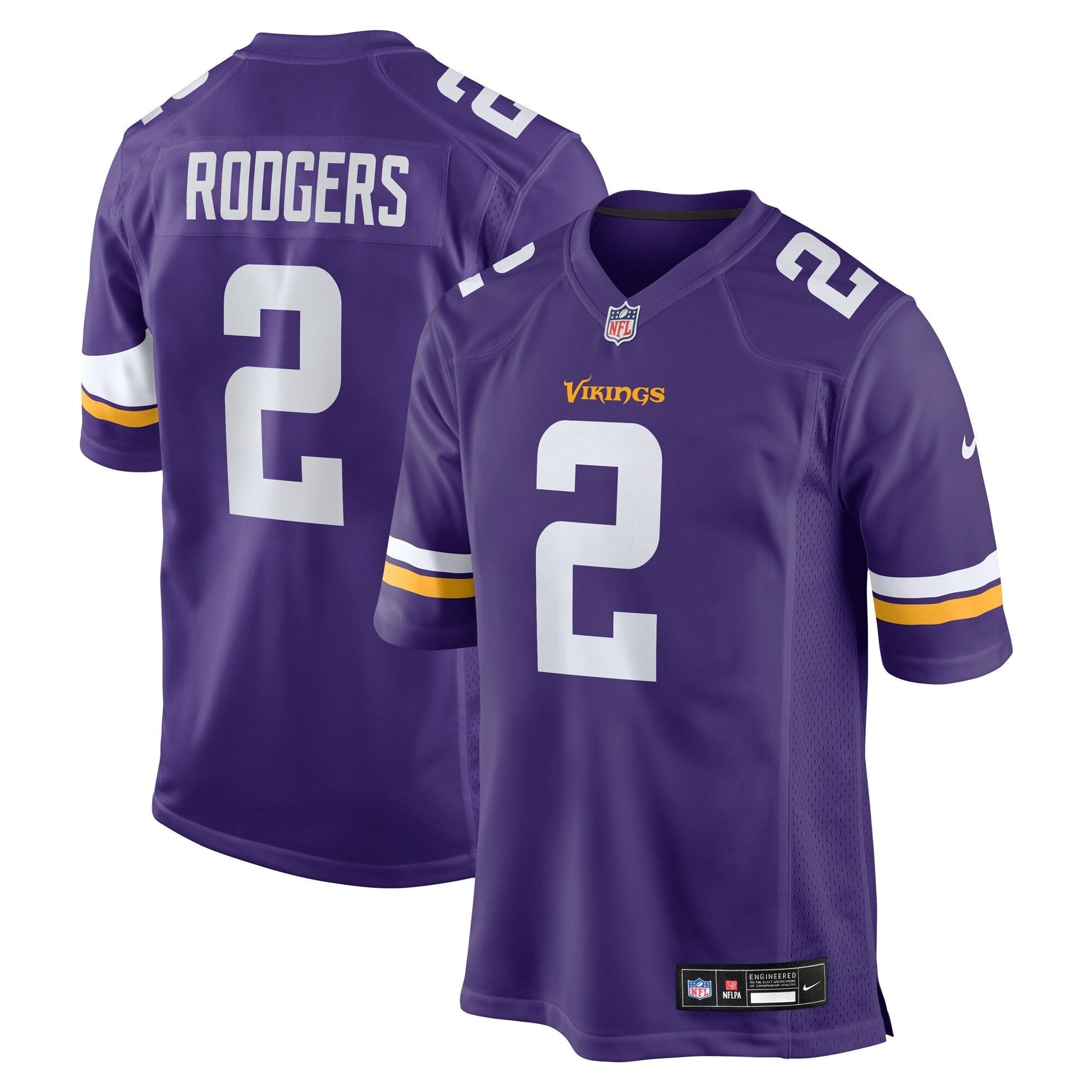Minnesota Vikings Isaiah Rodgers Purple Team Game Jersey football jersey product view 1