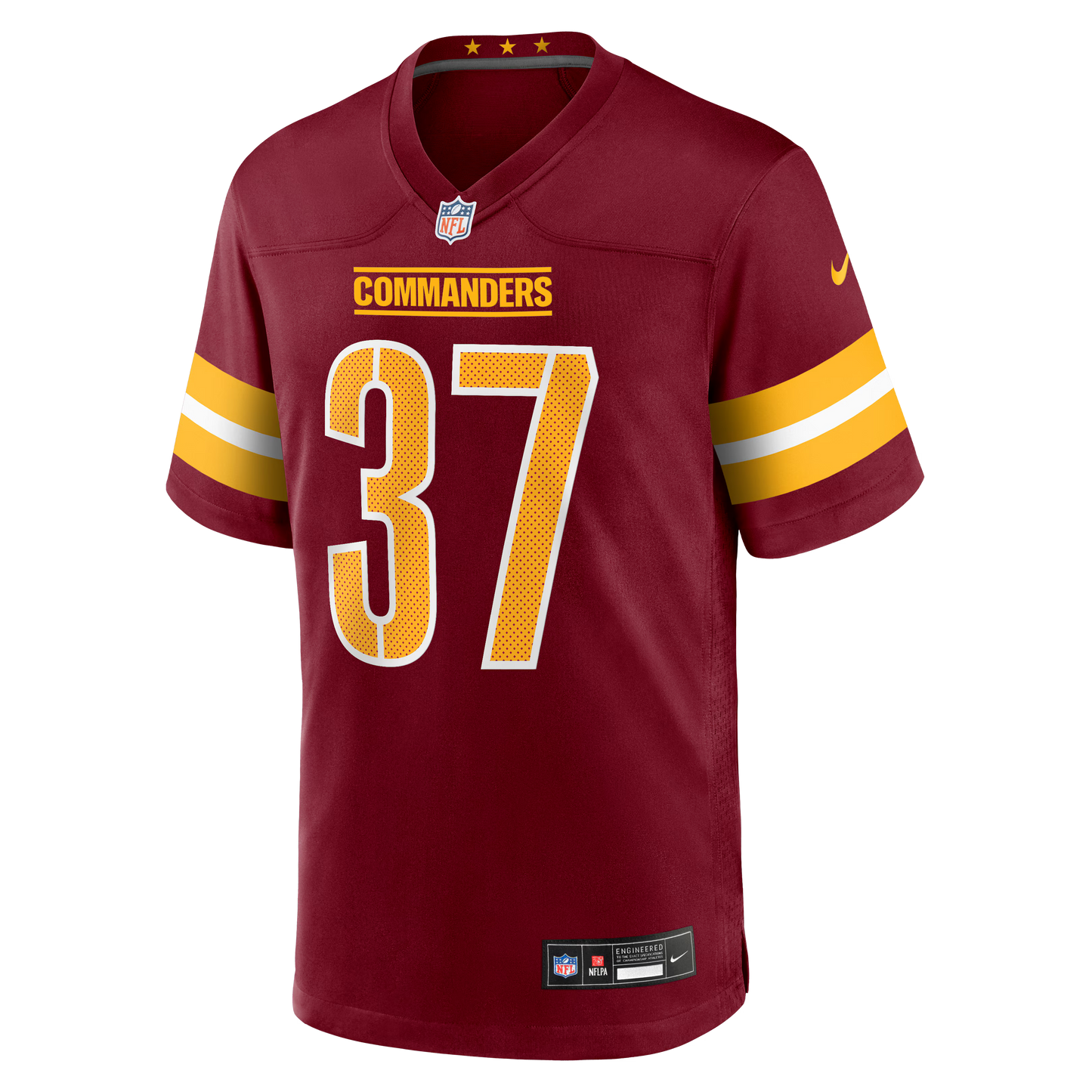 Washington Commanders Car'lin Vigers Burgundy Team Game Jersey football jersey product view 1