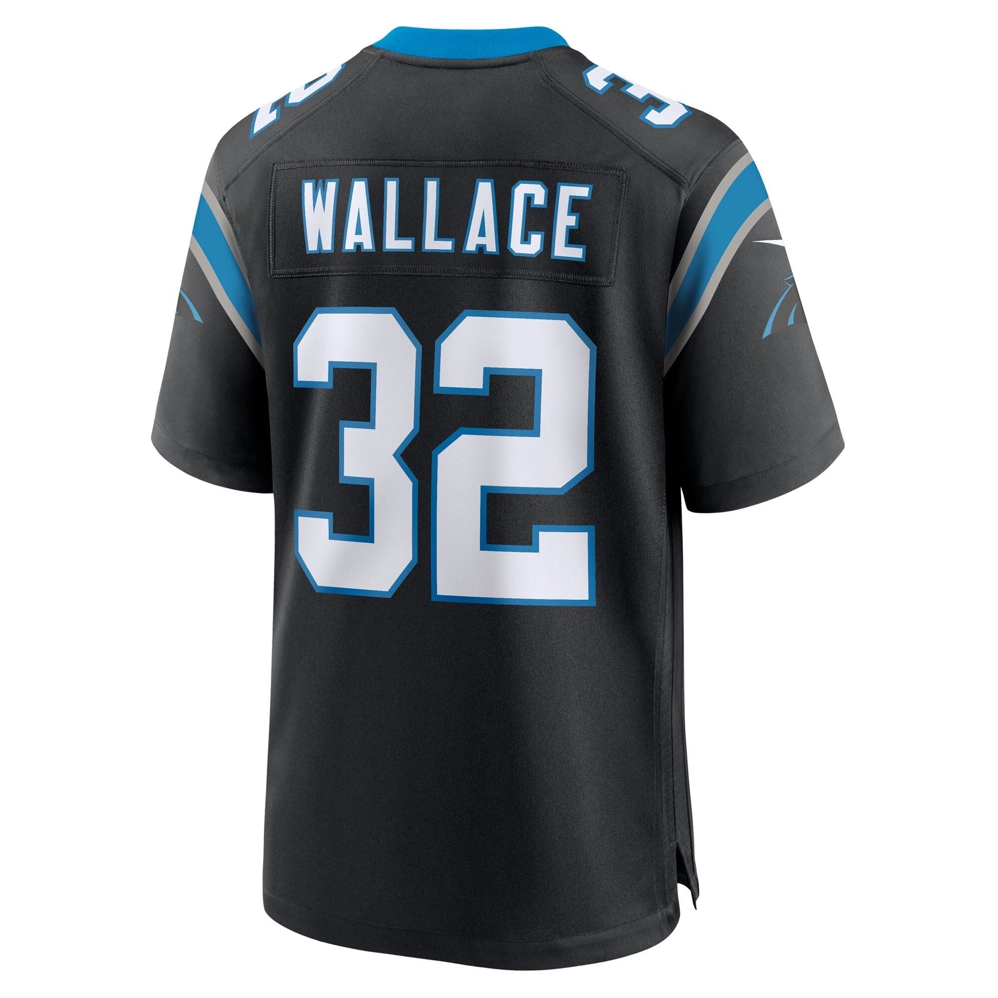 Carolina Panthers Trevin Wallace Black Team Game Jersey football jersey product view 2