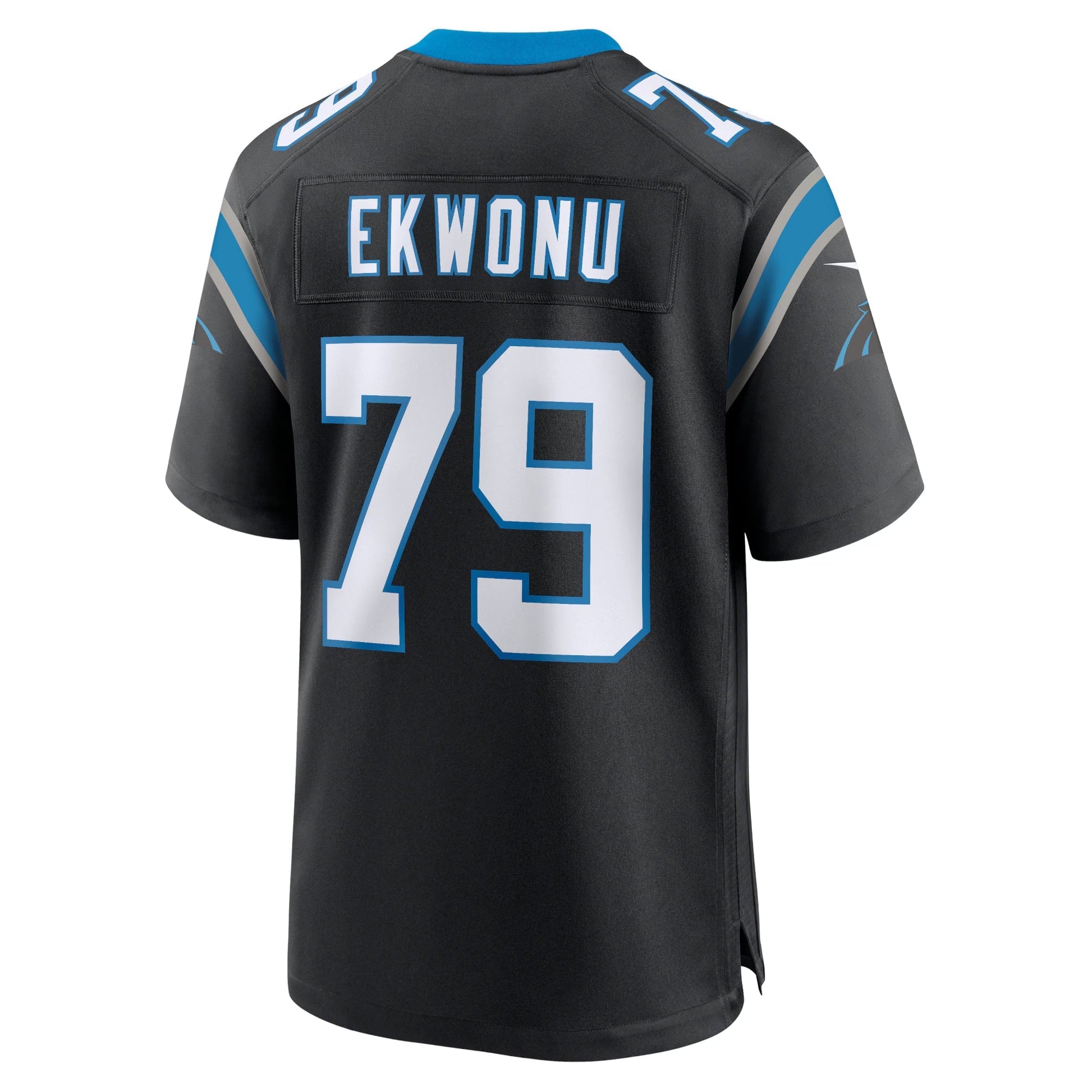 Carolina Panthers Ikem Ekwonu Black Game Jersey football jersey product view 1