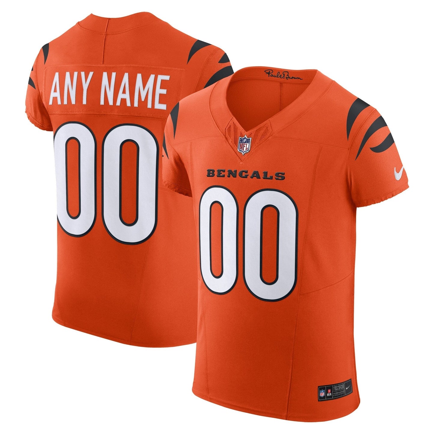Cincinnati Bengals Orange Alternate Vapor F.U.S.E. Elite Custom Jersey football jersey product view 1
