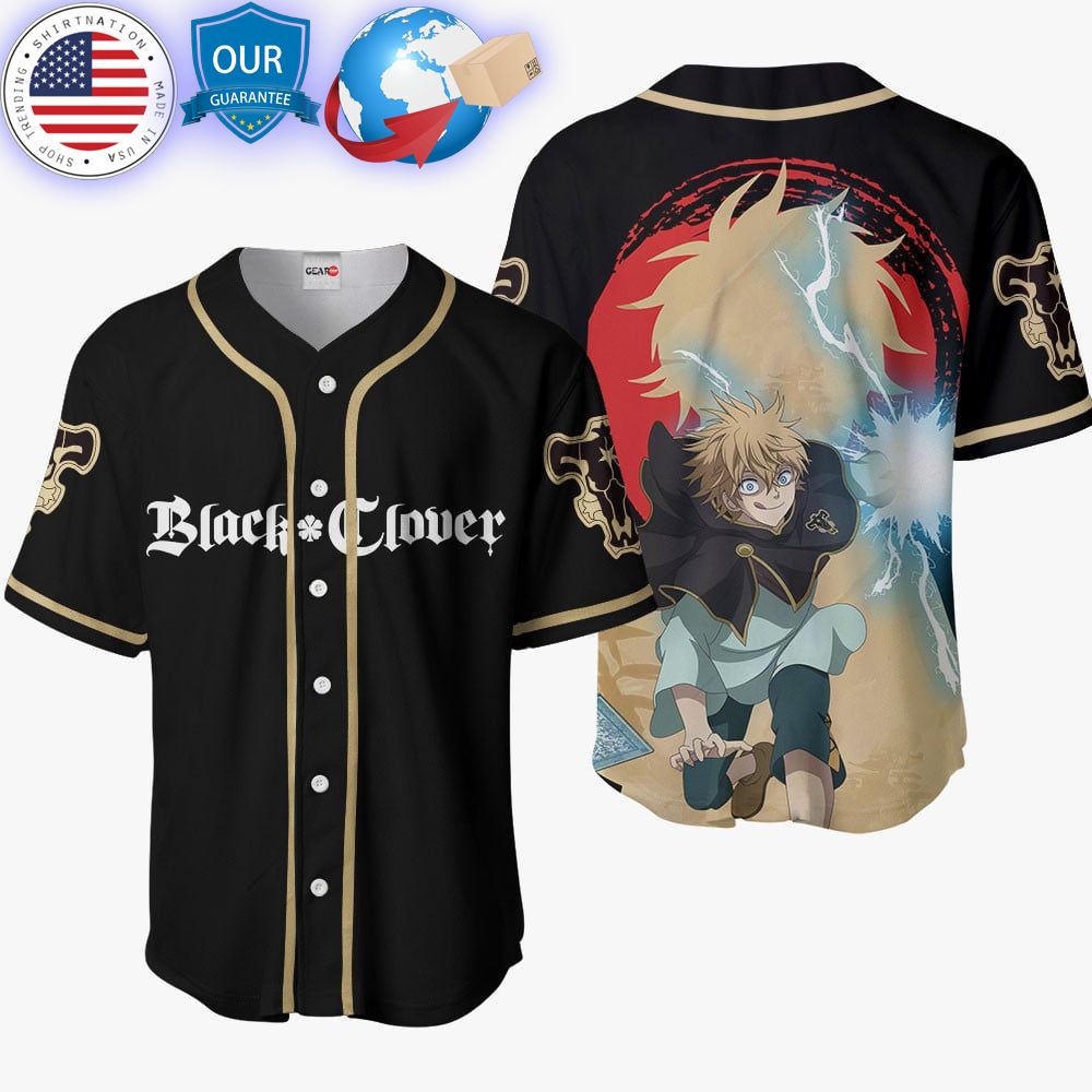 HOT Black Clover Luck Voltia Baseball Jersey Unisex T-shirt, Sweatshirt, Hoodie, Long Sleeve Tee - T-Shirt, Sweatshirt, Hoodie