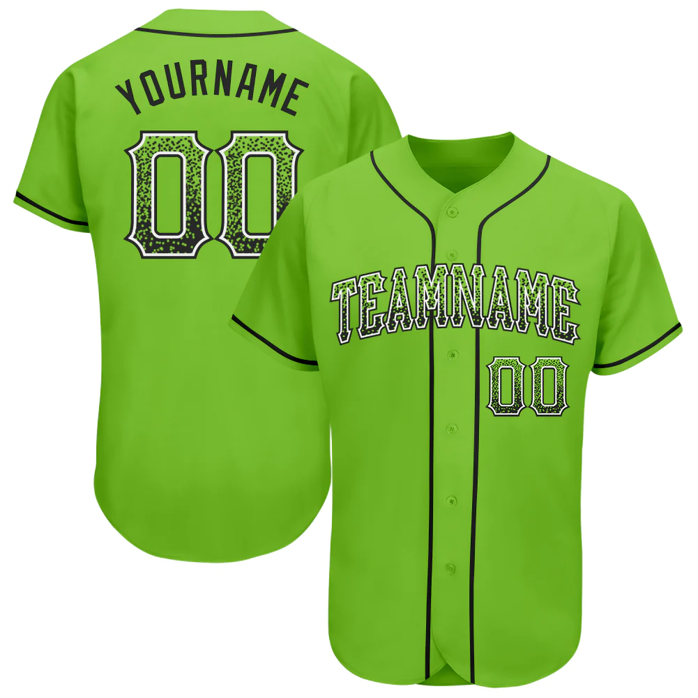 Custom Neon Green Black-White Authentic Drift Fashion Baseball Jersey Unisex T-shirt, Sweatshirt, Hoodie, Long Sleeve Tee - T-Shirt, Sweatshirt, Hoodie