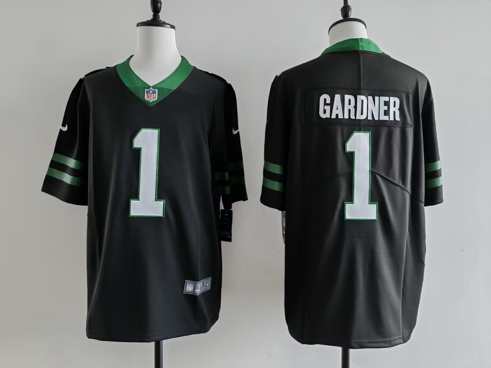 Men's New York Jets Ahmad Sauce Gardner Jersey-Black football jersey product view 1