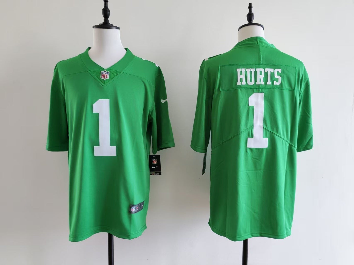 Men's Philadelphia Eagles Jalen Hurts Jersey-green-Digital without black borders football jersey product view 1