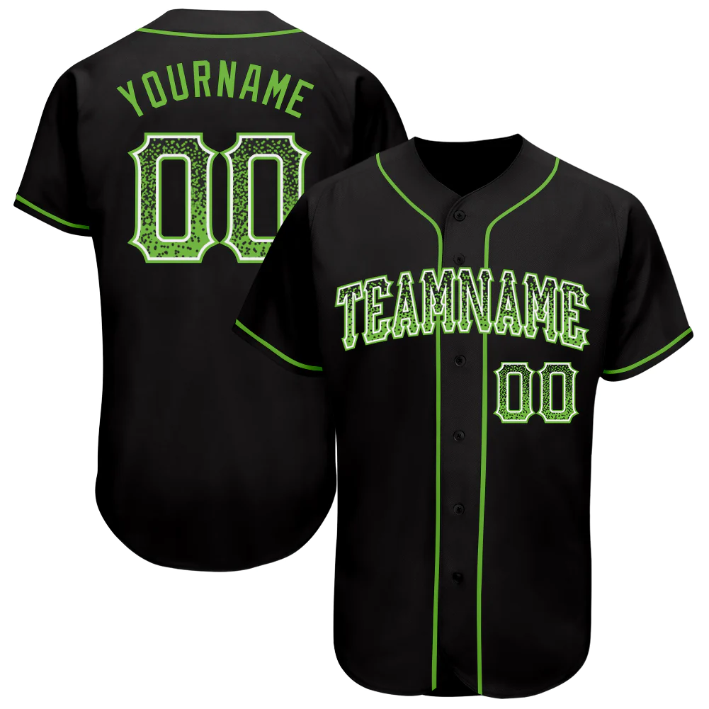 Custom Black Neon Green-White Authentic Drift Fashion Baseball Jersey Unisex T-shirt, Sweatshirt, Hoodie, Long Sleeve Tee - T-Shirt, Sweatshirt, Hoodie