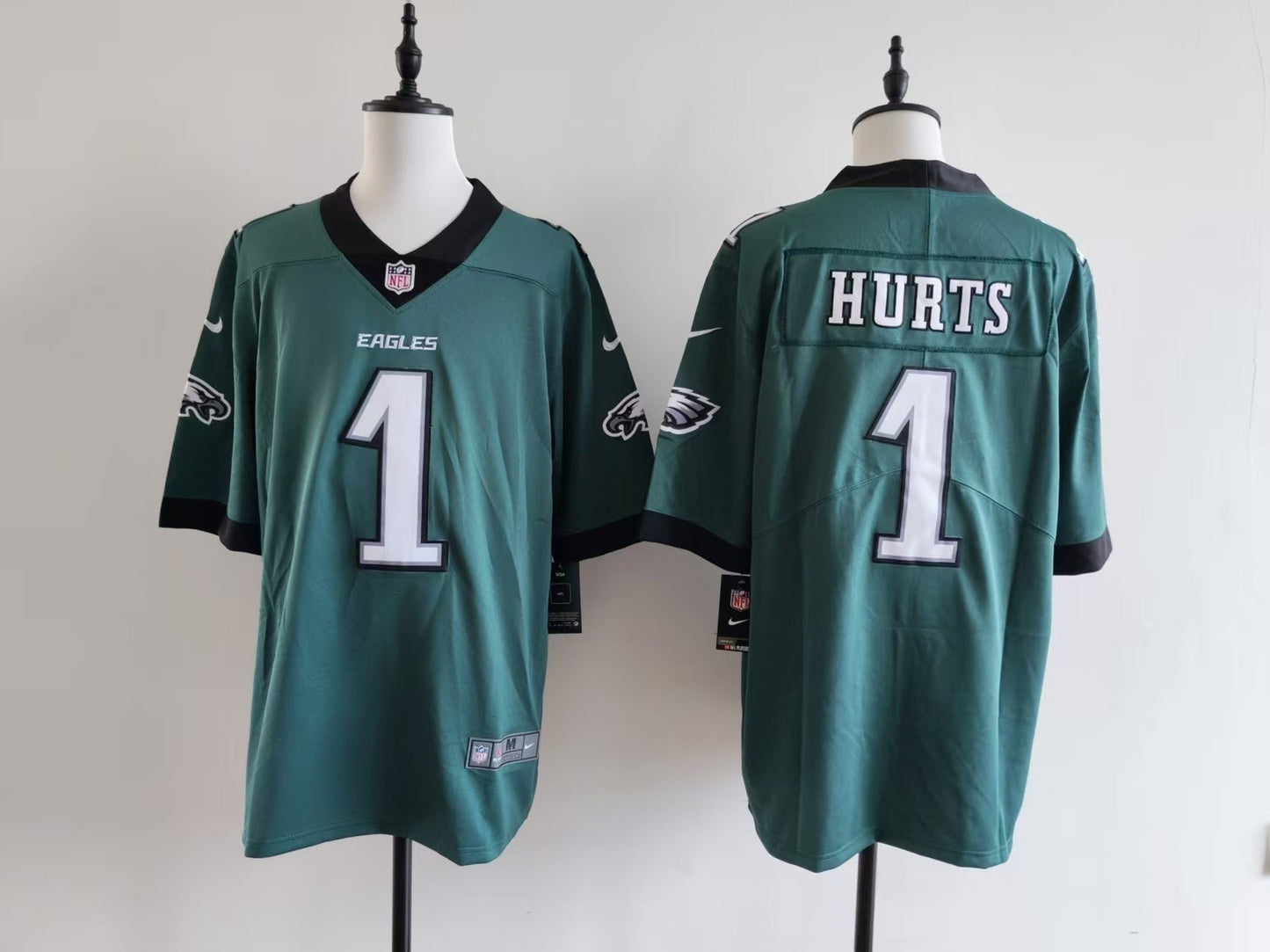 Men's Philadelphia Eagles Jalen Hurts Jersey-Midnight Green football jersey product view 1