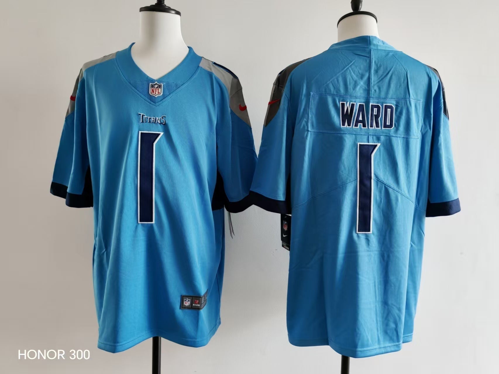 Men's Tennessee Titans Cameron Ward Jersey-Blue football jersey product view 1