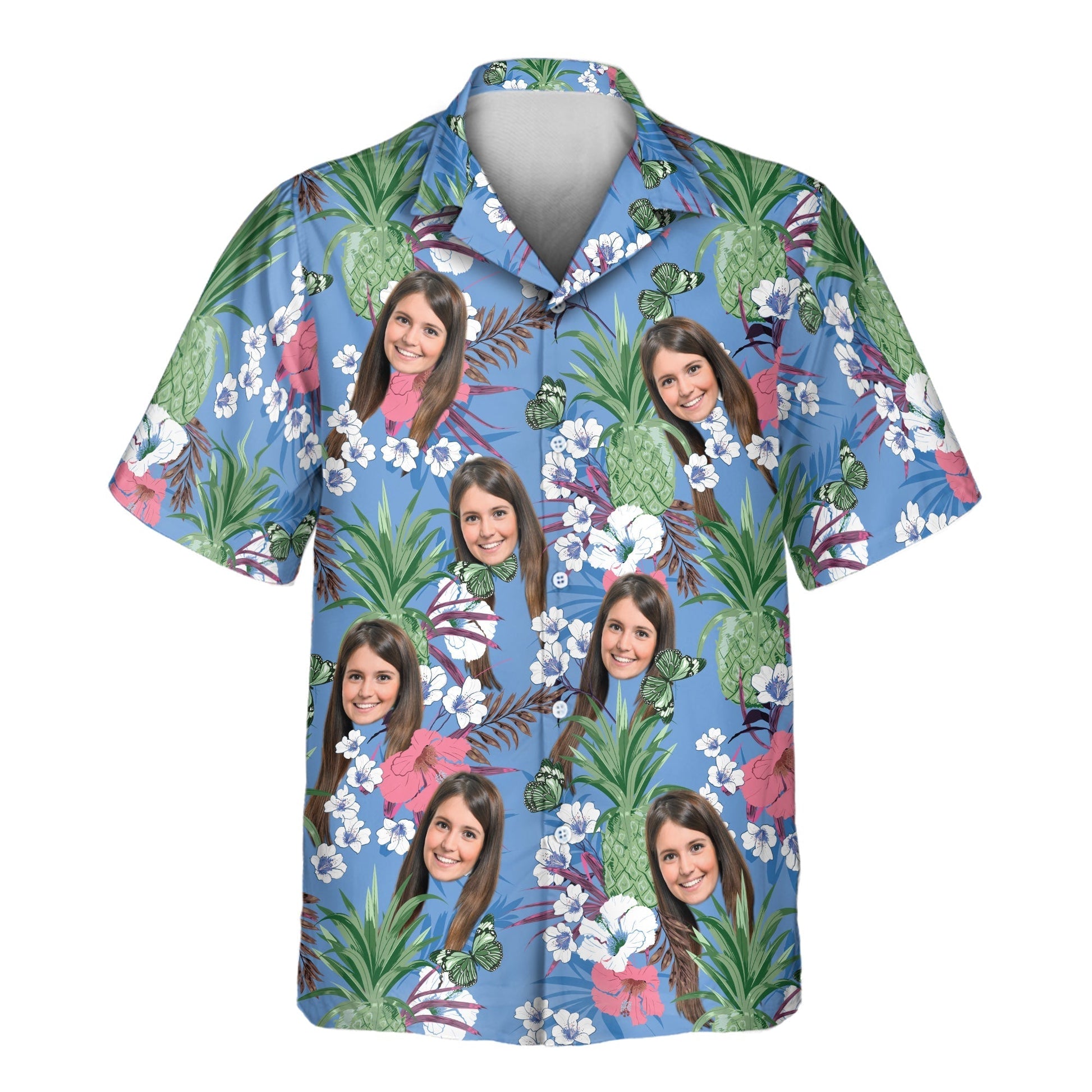 Aloha Bloom | Aloha Custom Hawaiian Shirts with Faces or Logos Unisex T-shirt, Sweatshirt, Hoodie, Long Sleeve Tee - T-Shirt, Sweatshirt, Hoodie