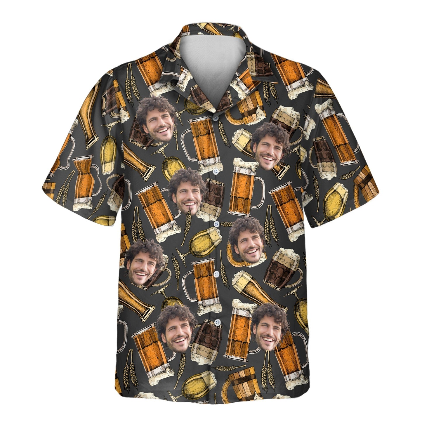 Aloha Brews | Aloha Custom Hawaiian Shirts with Faces or Logos Unisex T-shirt, Sweatshirt, Hoodie, Long Sleeve Tee - T-Shirt, Sweatshirt, Hoodie