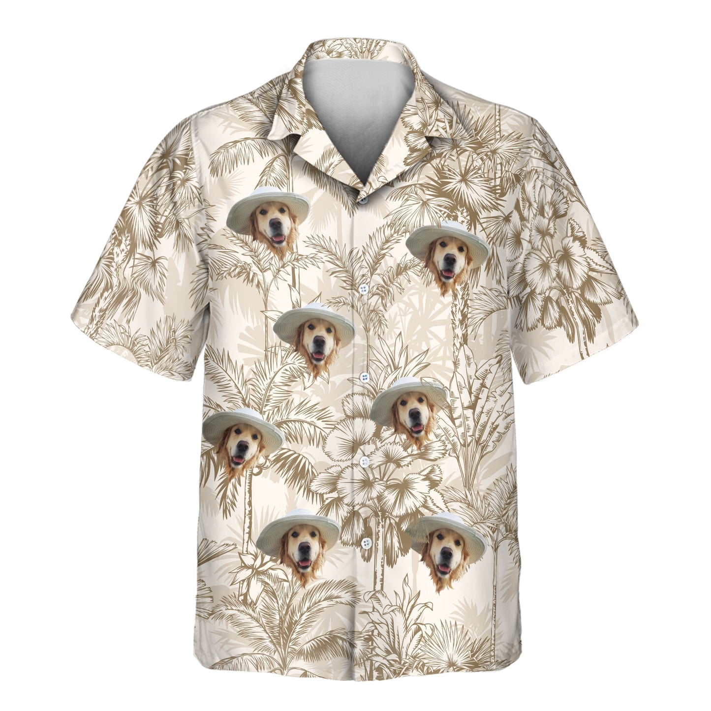 Beige Island Breeze | Aloha Custom Hawaiian Shirts with Faces or Logos Unisex T-shirt, Sweatshirt, Hoodie, Long Sleeve Tee - T-Shirt, Sweatshirt, Hoodie