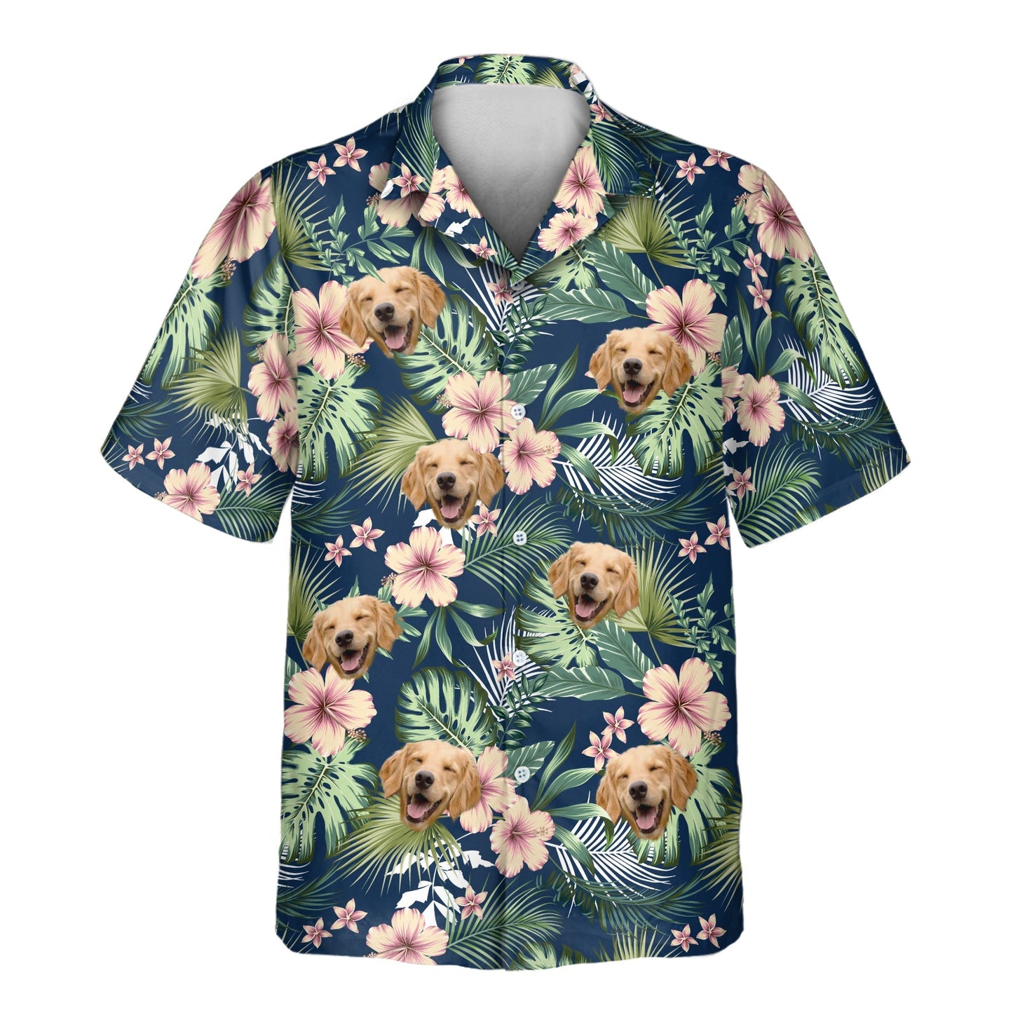 Botanical Tropical Florals | Aloha Custom Hawaiian Shirts with Faces or Logos Unisex T-shirt, Sweatshirt, Hoodie, Long Sleeve Tee - T-Shirt, Sweatshirt, Hoodie