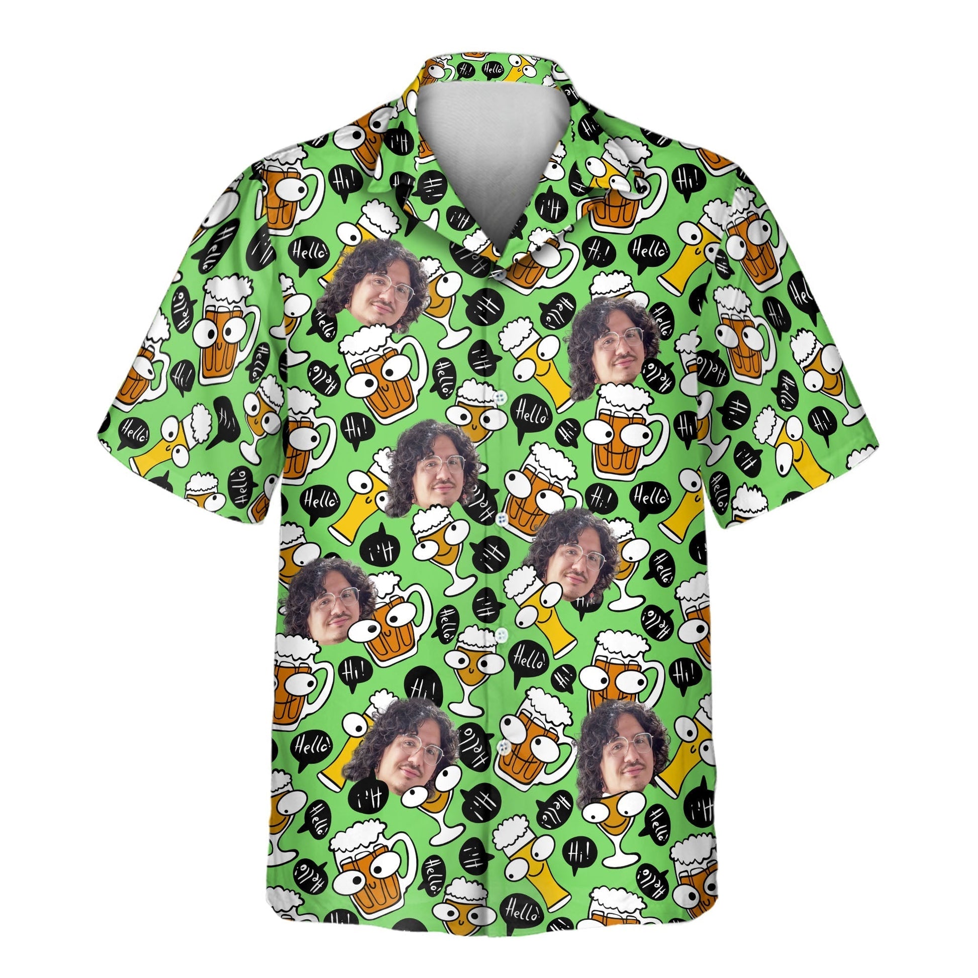 Brew Buddies | Aloha Custom Hawaiian Shirts with Faces or Logos Unisex T-shirt, Sweatshirt, Hoodie, Long Sleeve Tee - T-Shirt, Sweatshirt, Hoodie