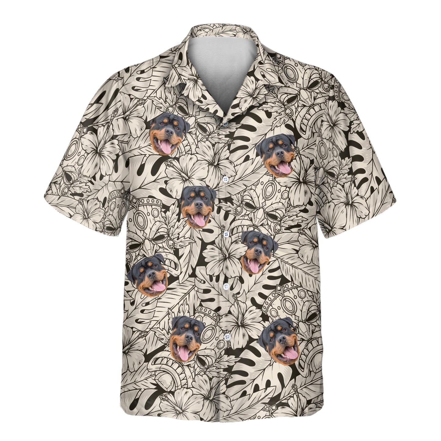 Island Tiki Vibes | Aloha Custom Hawaiian Shirts with Faces or Logos Unisex T-shirt, Sweatshirt, Hoodie, Long Sleeve Tee - T-Shirt, Sweatshirt, Hoodie