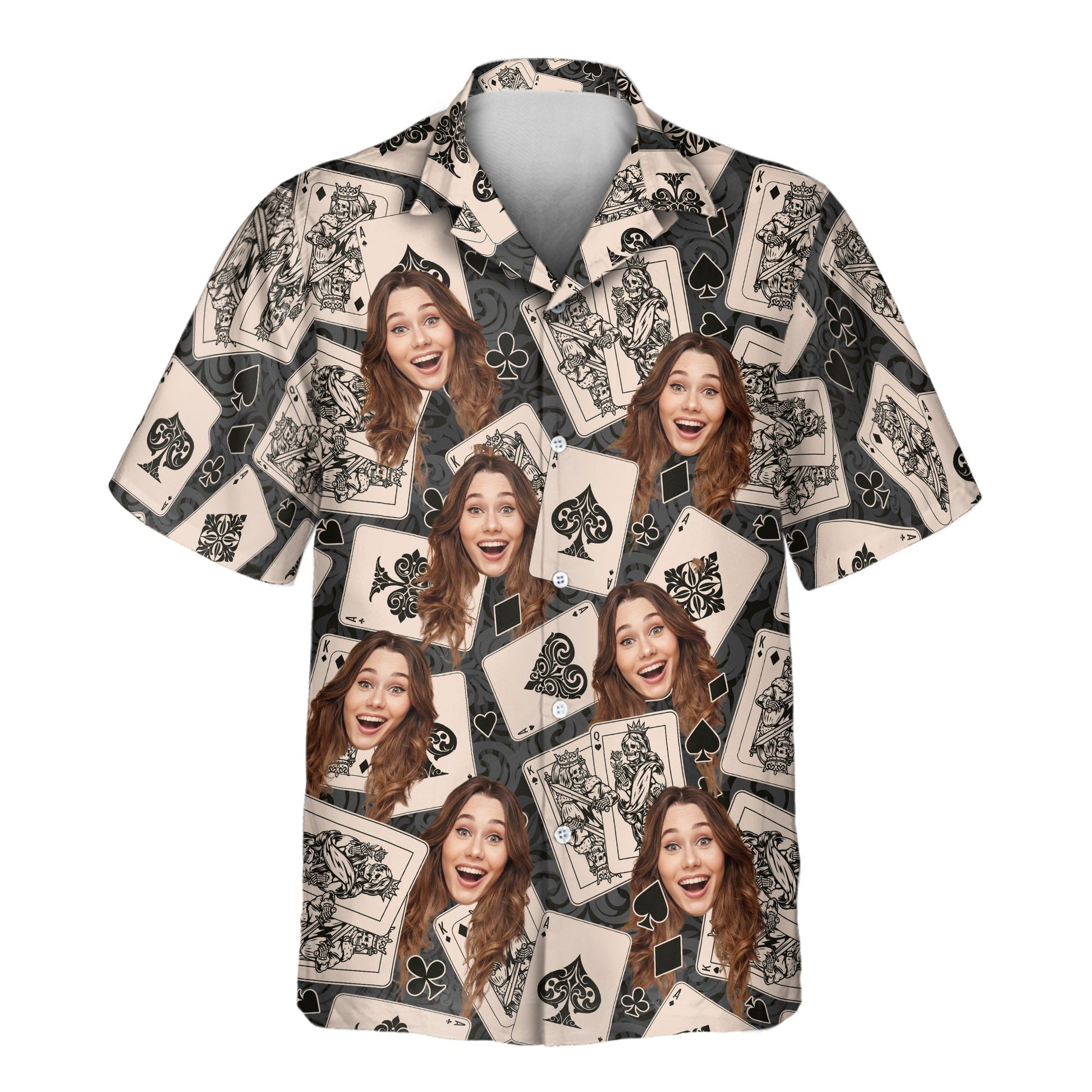 Jackpot Vibes | Aloha Custom Hawaiian Shirts with Faces or Logos Unisex T-shirt, Sweatshirt, Hoodie, Long Sleeve Tee - T-Shirt, Sweatshirt, Hoodie