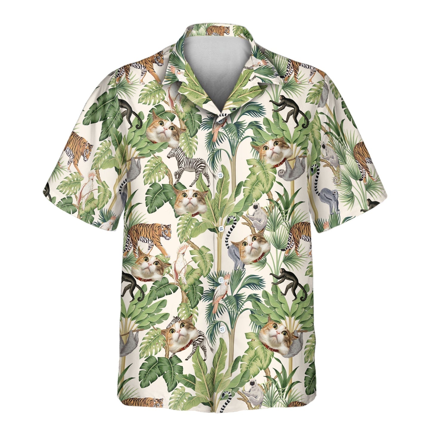Jungle Jamboree | Aloha Custom Hawaiian Shirts with Faces or Logos Unisex T-shirt, Sweatshirt, Hoodie, Long Sleeve Tee - T-Shirt, Sweatshirt, Hoodie