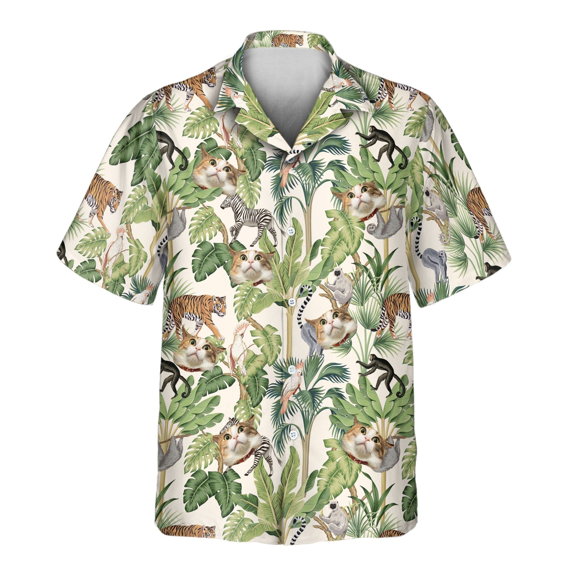 Jungle Jamboree | Aloha Custom Hawaiian Shirts with Faces or Logos Unisex T-shirt, Sweatshirt, Hoodie, Long Sleeve Tee - T-Shirt, Sweatshirt, Hoodie