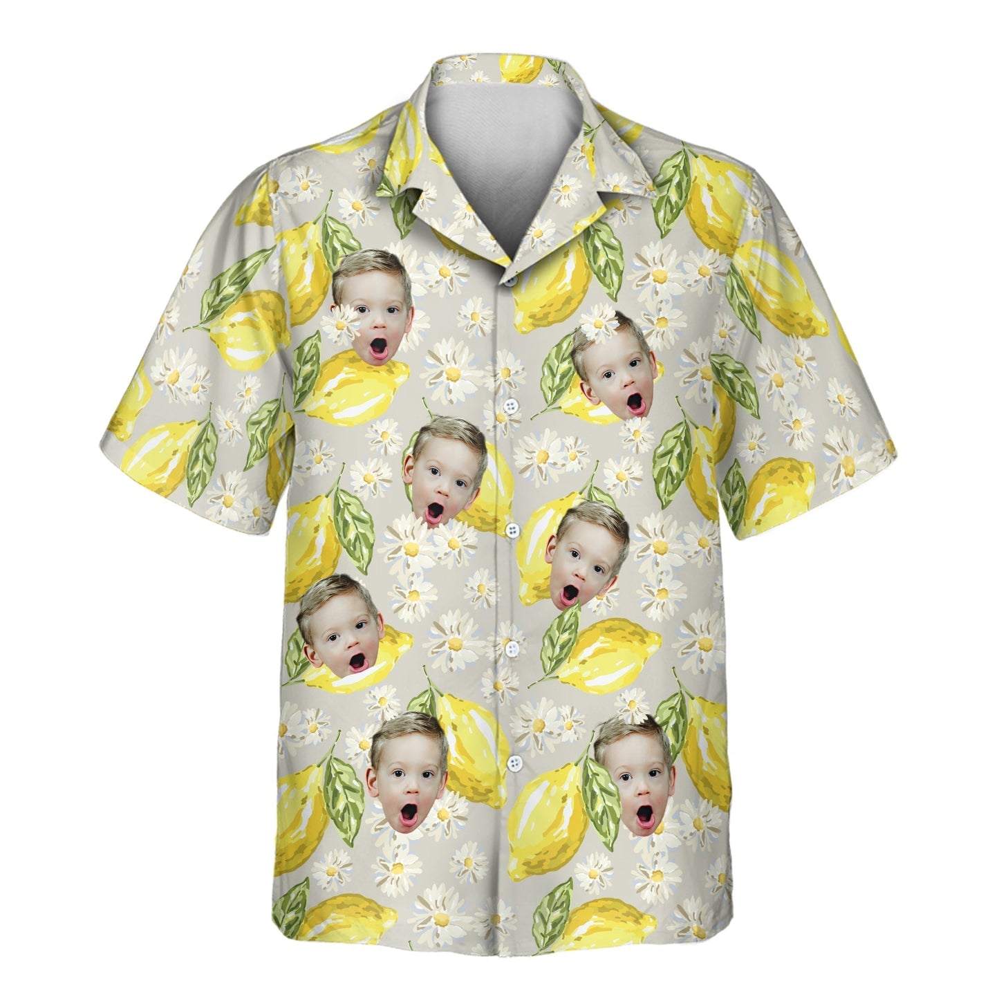 Lemon Grove Vibes | Aloha Custom Hawaiian Shirts with Faces or Logos Unisex T-shirt, Sweatshirt, Hoodie, Long Sleeve Tee - T-Shirt, Sweatshirt, Hoodie