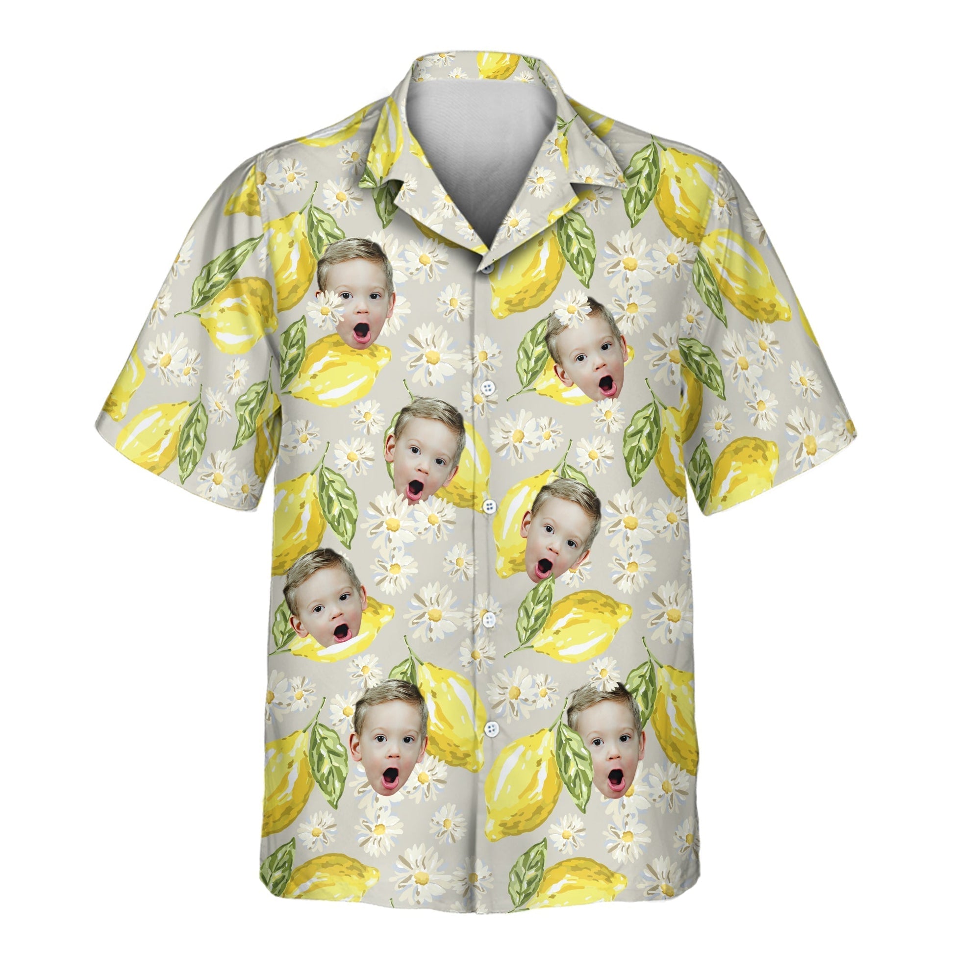 Lemon Grove Vibes | Aloha Custom Hawaiian Shirts with Faces or Logos Unisex T-shirt, Sweatshirt, Hoodie, Long Sleeve Tee - T-Shirt, Sweatshirt, Hoodie