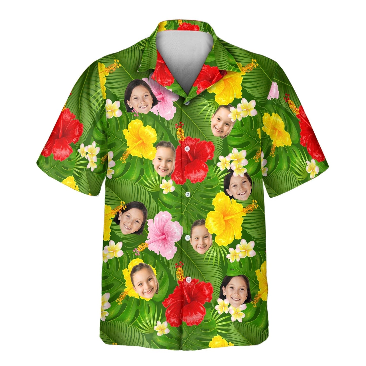 Summer Tropical | Aloha Custom Hawaiian Shirts with Faces or Logos Unisex T-shirt, Sweatshirt, Hoodie, Long Sleeve Tee - T-Shirt, Sweatshirt, Hoodie