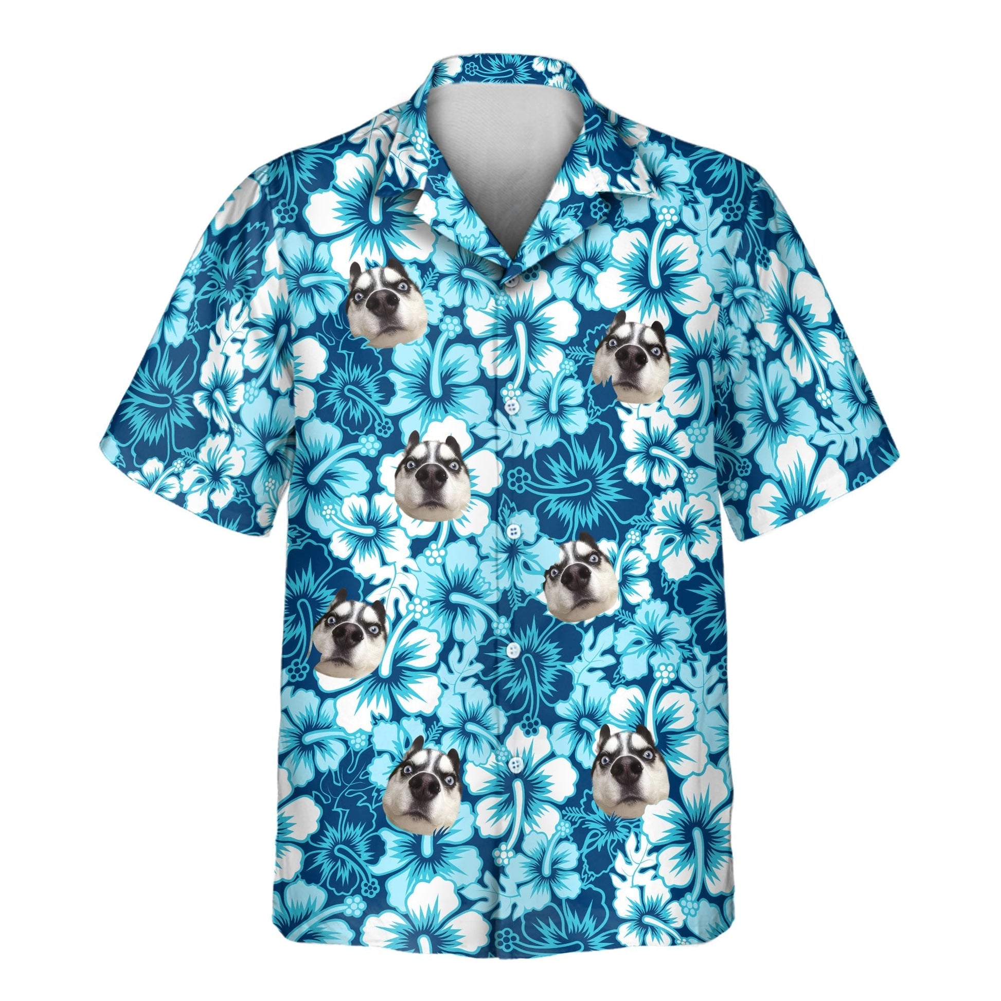Surf Floral Hibiscus | Aloha Custom Hawaiian Shirts with Faces or Logos Unisex T-shirt, Sweatshirt, Hoodie, Long Sleeve Tee - T-Shirt, Sweatshirt, Hoodie