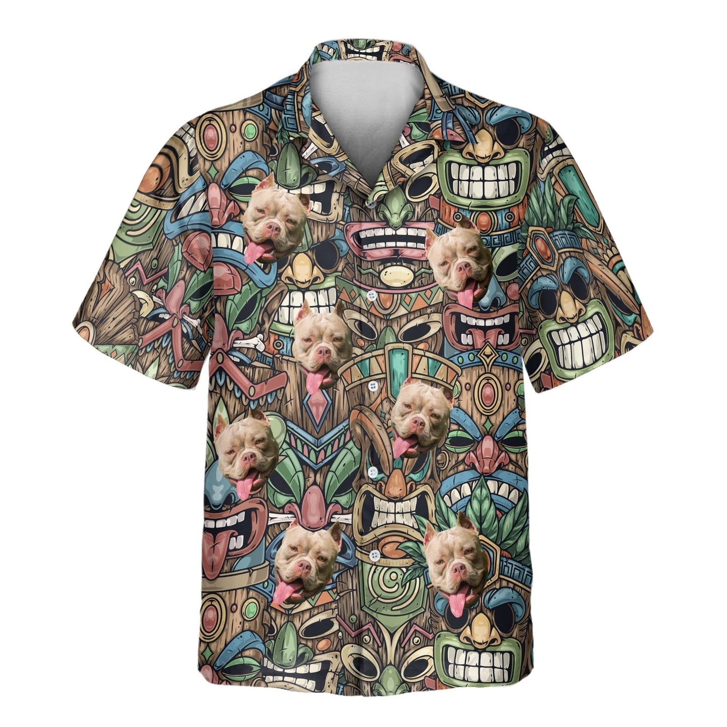 Tiki Island Vibes | Aloha Custom Hawaiian Shirts with Faces or Logos Unisex T-shirt, Sweatshirt, Hoodie, Long Sleeve Tee - T-Shirt, Sweatshirt, Hoodie