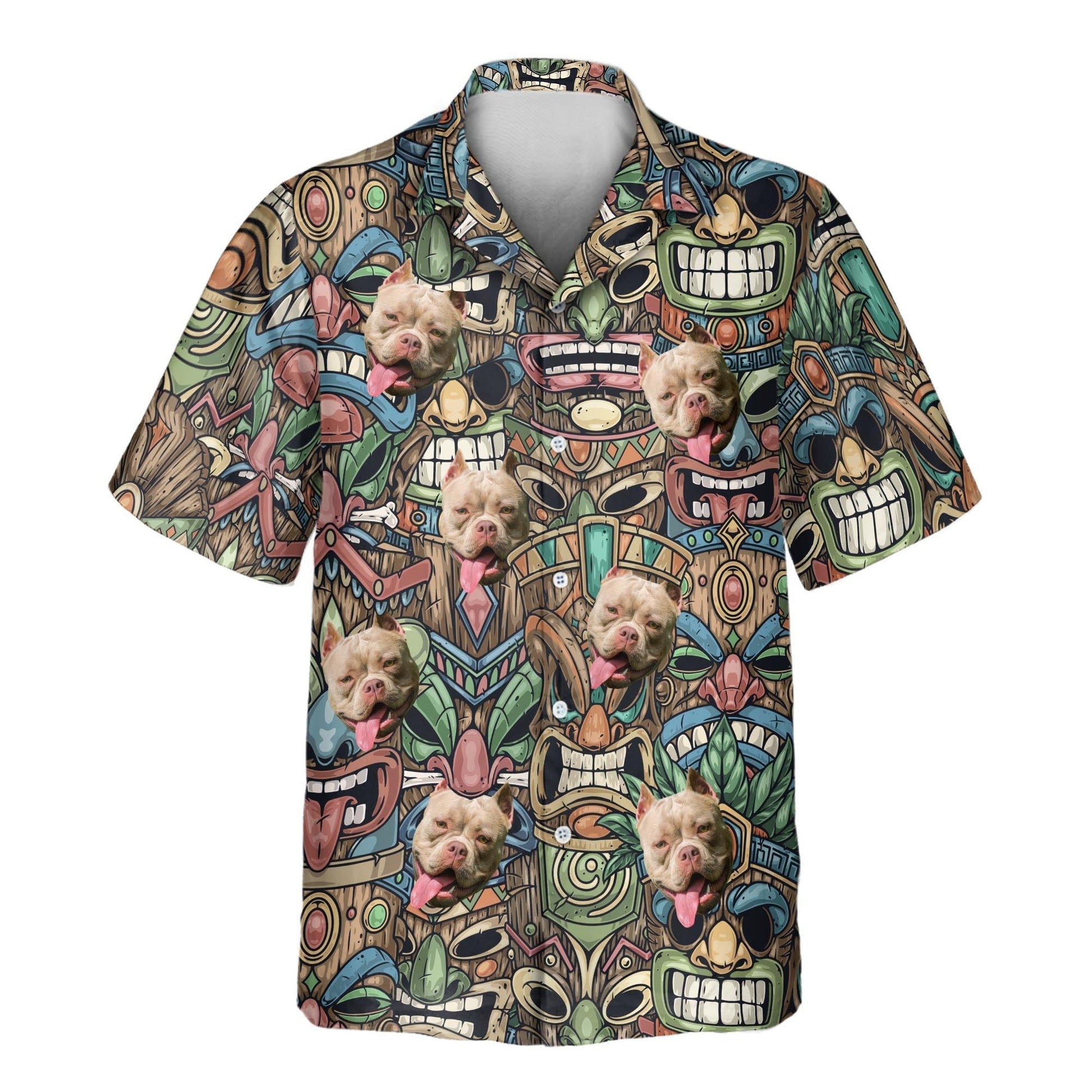 Tiki Island Vibes | Aloha Custom Hawaiian Shirts with Faces or Logos Unisex T-shirt, Sweatshirt, Hoodie, Long Sleeve Tee - T-Shirt, Sweatshirt, Hoodie