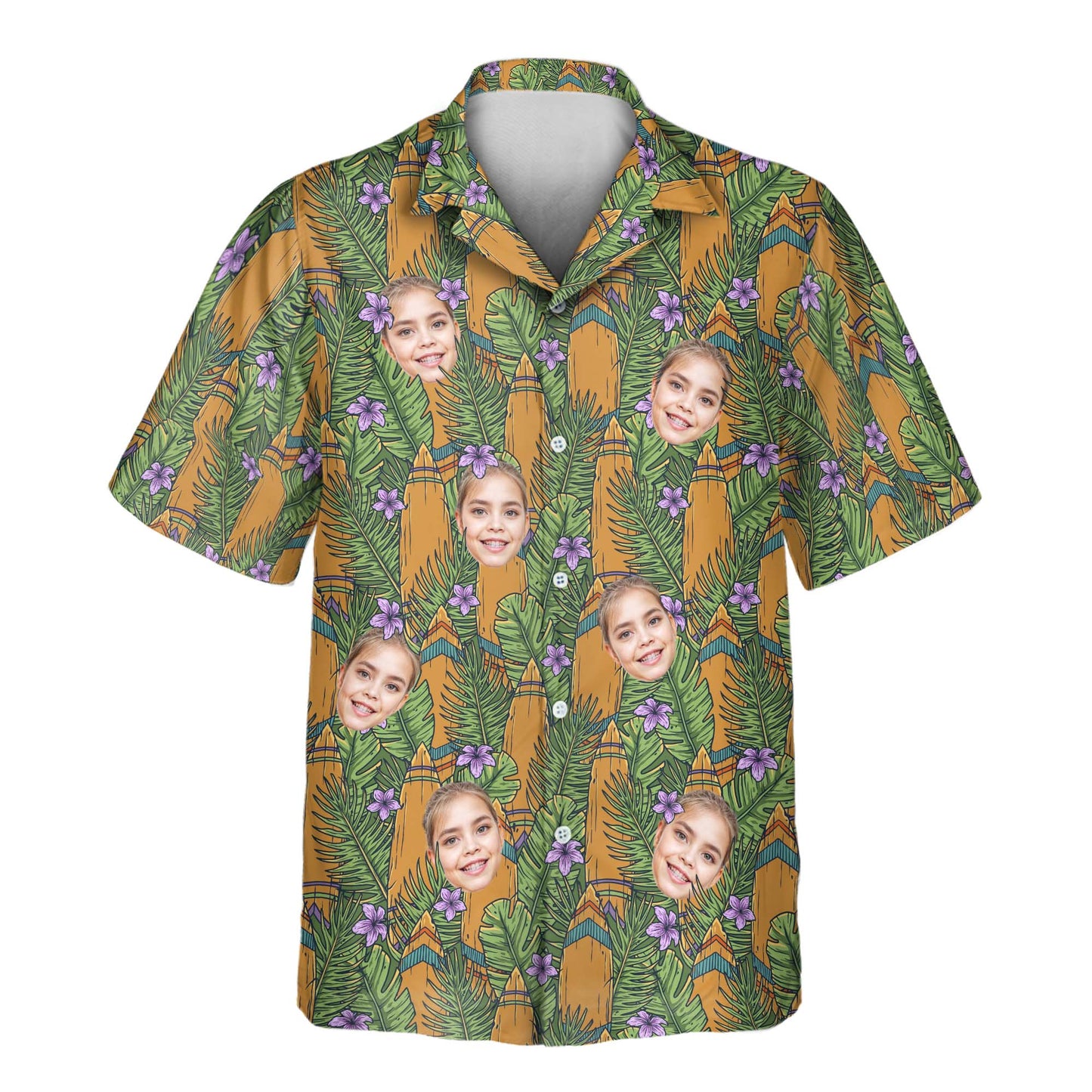 Tiki Surf Legend | Aloha Custom Hawaiian Shirts with Faces or Logos Unisex T-shirt, Sweatshirt, Hoodie, Long Sleeve Tee - T-Shirt, Sweatshirt, Hoodie
